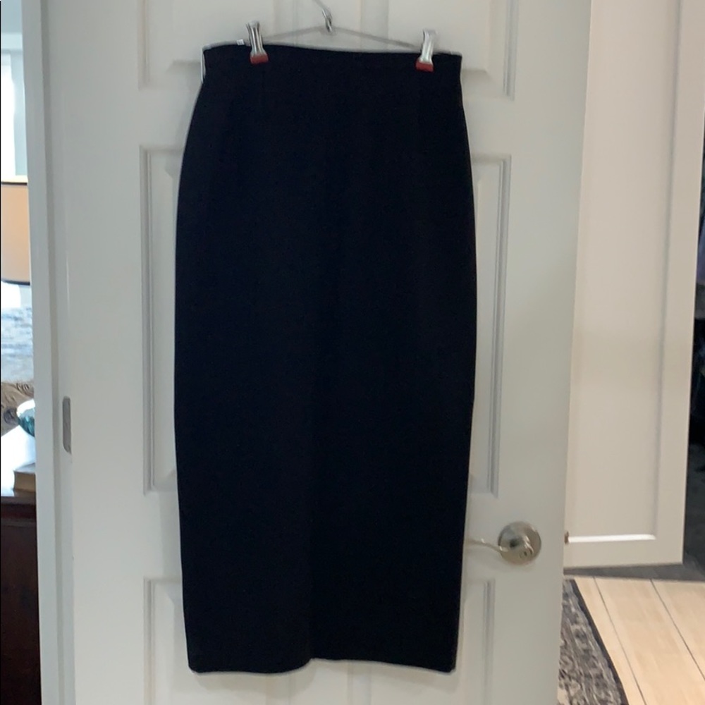 Black long pencil skirt